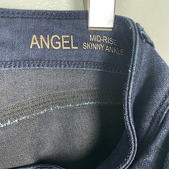 DL1961 Womens Angel Mid Rise Skinny Jeans Dark Wash Stretch Fading Size 28 - Picture 12 of 14